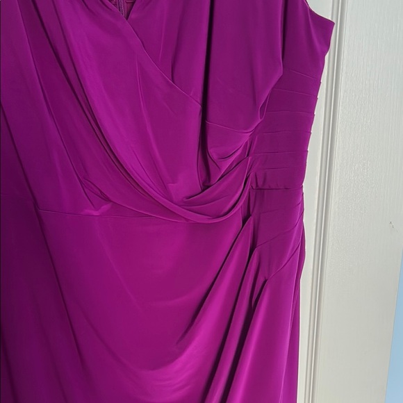 EUC 20W Purple Dress with Silver Embellished Neckline - Picture 3 of 6